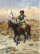 Alfred Wahlberg Szef kaukaski France oil painting artist
